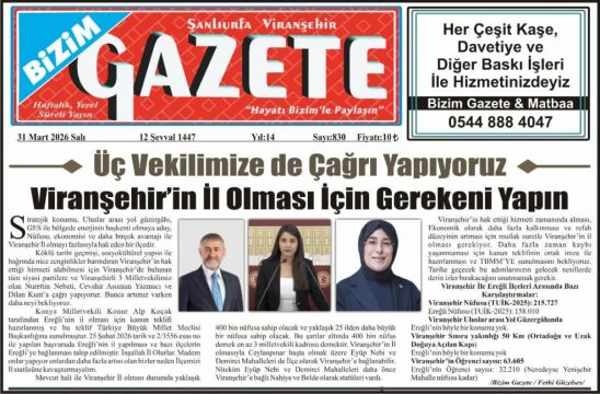 Üç Vekilimize de Çağrı Yapıyoruz: Viranşehir’in İl Olması İçin Gerekeni Yapın